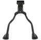 Double metal bicycle kickstand with anti-slip pads, black
