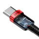 Baseus Cafule Cable USB Type C to USB Type C 100W 2m, Black / Red