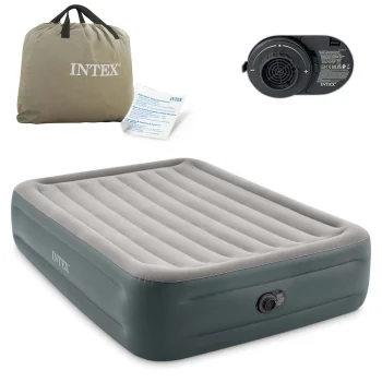 Intex 64126ND Inflatable Air Mattress 203 x 152 x 46 cm with Built-in Pump
