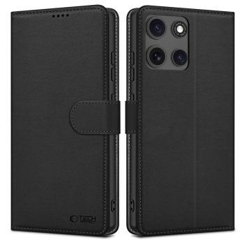 Tech-Protect Wallet Case for Motorola Moto G15 / G15 Power, Black