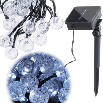 Solar Garden Lights Balls Garland 7m 50LED, Cold White