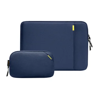 Tomtoc Defender-A13 14" Laptop Sleeve with Accessory Pouch, Navy Blue