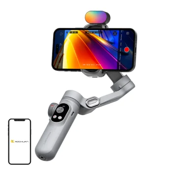 Aochuan Smart X Pro 3-Axis Gimbal with RGB Lighting, Gray