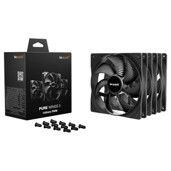be quiet! Pure Wings 3 140mm PWM Case Fan 3-Pack Black