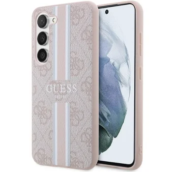 Samsung Galaxy S23 (SM-S911) Guess 4G Printed Stripe Case Cover (GUHCS23SP4RPSP), Pink