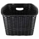 Rear Rack Bicycle Basket, Rattan-Style with Reflector, 18 L, Black