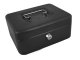 Malatec Metal Cash Box Safe for Money and Documents, Black