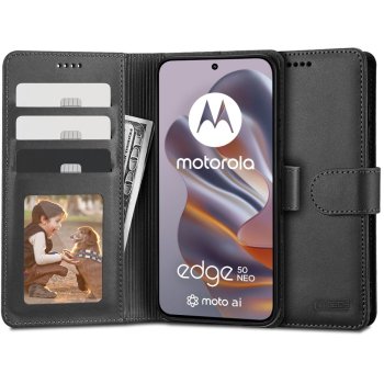 Tech-Protect Wallet Case for Motorola Edge 50 Neo, Black