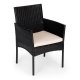 Polyrattan Garden Furniture Bistro Set MultiGarden for 2 Persons, Black