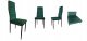 Mebelki24 Velvet Dining Chairs, Green, 4 pcs