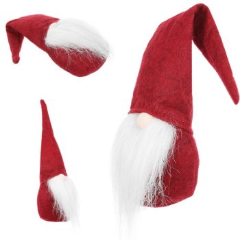 Standing Christmas Gnome Decoration, Red
