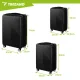 Trizand 3-in-1 ABS Luggage Set, Black