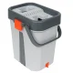 Flat Mop and Bucket Set with Hands-Free Wringer and 4 Microfiber Pads
