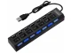 USB Hub 7x USB 2.0 with Individual Switches, Black
