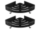 2x Corner Bathroom Shower Shelf – Matte Black
