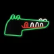 Forever Light FLNJ03 Jurassic Crocodile LED Neon Sign, Green