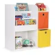 Ecotoys Children\'s Bookcase and Toy Storage Cabinet with Baskets, White