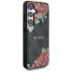 Guess Leather 4G Flowers MagSafe Case for Samsung Galaxy S25, Black