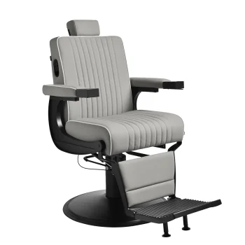 Barber Chair Gabbiano Levi with Hydraulic Lift, Grey
