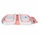 Foldable Baby Bathtub with Digital Thermometer and Infant Support Pillow, Pink