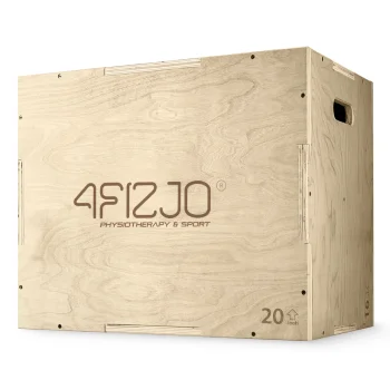 4FIZJO 3-in-1 Wooden Plyometric Box for Jump Training 40 x 60 x 50 cm