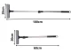Telescopic Window Squeegee with Sponge, 60-100 cm