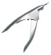 Professional Nail Tip Cutter for Acrylic and Gel Nails, Silver