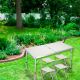 Bakalu KZ1138 Folding Camping Table Set with 4 Chairs