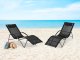 Multigarden LG033 Garden Lounger with Headrest, Black