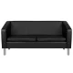 Gabbiano BM18003 Waiting Room Sofa, Black