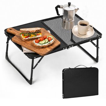 Multigarden Folding Camping Table 60x40 cm, Black
