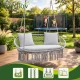 Double Garden Nest Swing Gardlov 300kg Hanging Chair, grey