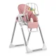 Nukido Belo Adjustable Baby High Chair with Removable Tray and Toy Bar, Pink