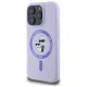 Karl Lagerfeld Silicone Karl&Choupette Heads Ring MagSafe Case for iPhone 16 Pro, Purple