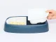 Double Pet Bowl for Dogs and Cats with Removable Inserts, Blue