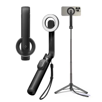 Spigen S571W MagSafe Bluetooth Selfie Stick Tripod, Black