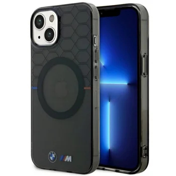 BMW iPhone 14 Plus / 15 Plus Case Pattern MagSafe, Gray