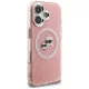 Karl Lagerfeld IML Glitter Karl & Choupette Heads MagSafe Case for iPhone 16 - Pink