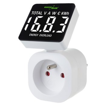 GreenBlue GB620 E Energy Meter, Wattmeter, 16A, 3680W, White