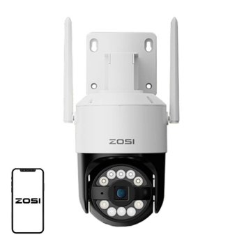 ZOSI C296 8MP Outdoor WiFi Camera Dual Pan/Tilt IP66 + 32GB SD Card