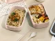 Double-Layer XXL Lunch Box with Cutlery 1400ml, Pink