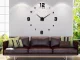 3D Wall Clock XXL 130 cm Black