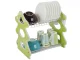 Two-Tier Dish Drainer with Cutlery Holder, 39x39x26 cm
