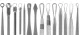 Tools Spoon UNO Vidal Loop for Cleaning the Face, Removing Blackheads and Comedones, 7 pcs. + Case