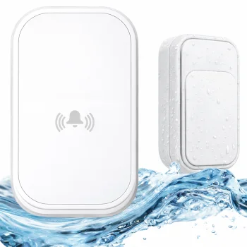 Wireless Kinetic Doorbell, 130m, IP68, White