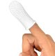 Silicone toothbrush for brushing the teeth of a dog cat transparent