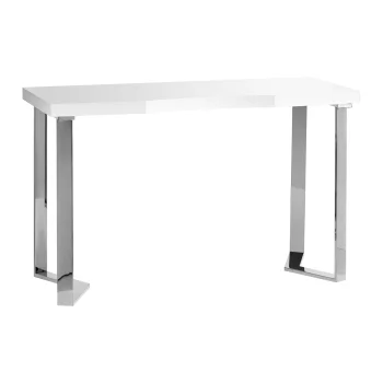 Momo 05-SL Manicure Desk, White and Silver