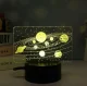 3D LED Night Light Solar System ZD98B, RGB