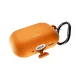 Puro Icon Silicone Case for AirPods Pro 3 with Carabiner, Orange