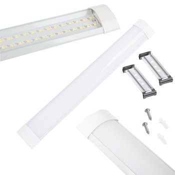 LED Surface-Mounted Linear Luminaire Lamp Cold Light 6500K 60cm 18W